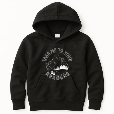 Take Me To Your Readers Alien Funny Reading Librarian Kids Hoodie