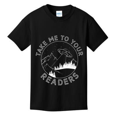 Take Me To Your Readers Alien Funny Reading Librarian Kids T-Shirt
