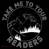 Take Me To Your Readers Alien Funny Reading Librarian Kids T-Shirt