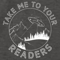 Take Me To Your Readers Alien Funny Reading Librarian Vector Backpack