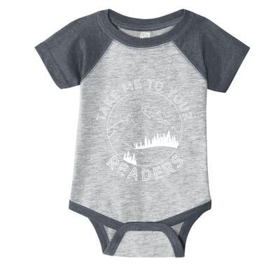 Take Me To Your Readers Alien Funny Reading Librarian Infant Baby Jersey Bodysuit
