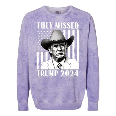 They Missed Trump 2024 Colorblast Crewneck Sweatshirt