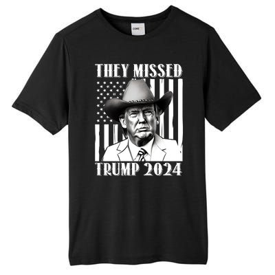 They Missed Trump 2024 Tall Fusion ChromaSoft Performance T-Shirt