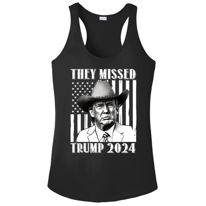 They Missed Trump 2024 Ladies PosiCharge Competitor Racerback Tank