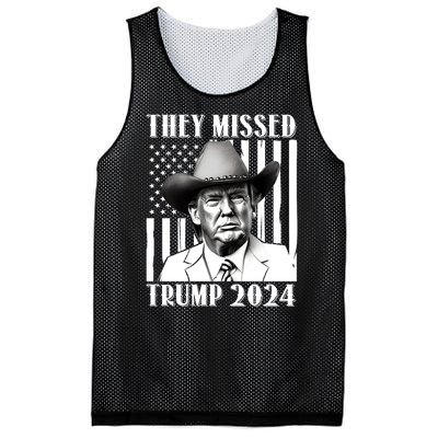 They Missed Trump 2024 Mesh Reversible Basketball Jersey Tank