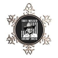 They Missed Trump 2024 Metallic Star Ornament