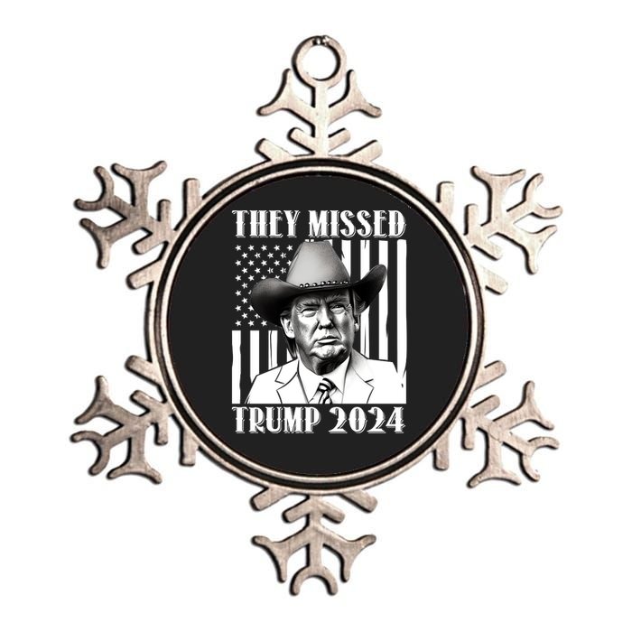 They Missed Trump 2024 Metallic Star Ornament