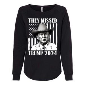 They Missed Trump 2024 Womens California Wash Sweatshirt