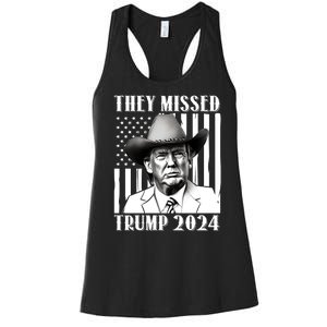 They Missed Trump 2024 Women's Racerback Tank