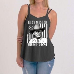 They Missed Trump 2024 Women's Strappy Tank