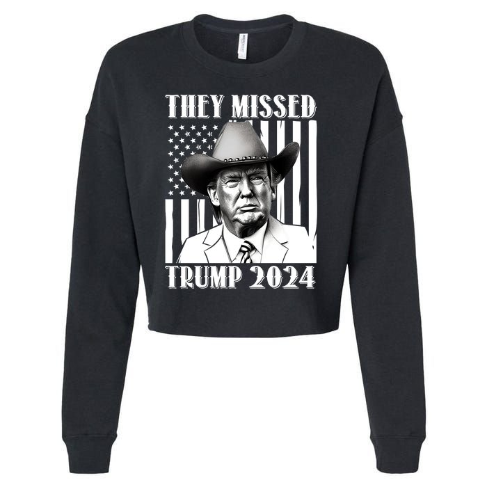 They Missed Trump 2024 Cropped Pullover Crew