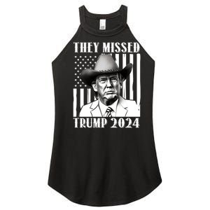 They Missed Trump 2024 Women's Perfect Tri Rocker Tank