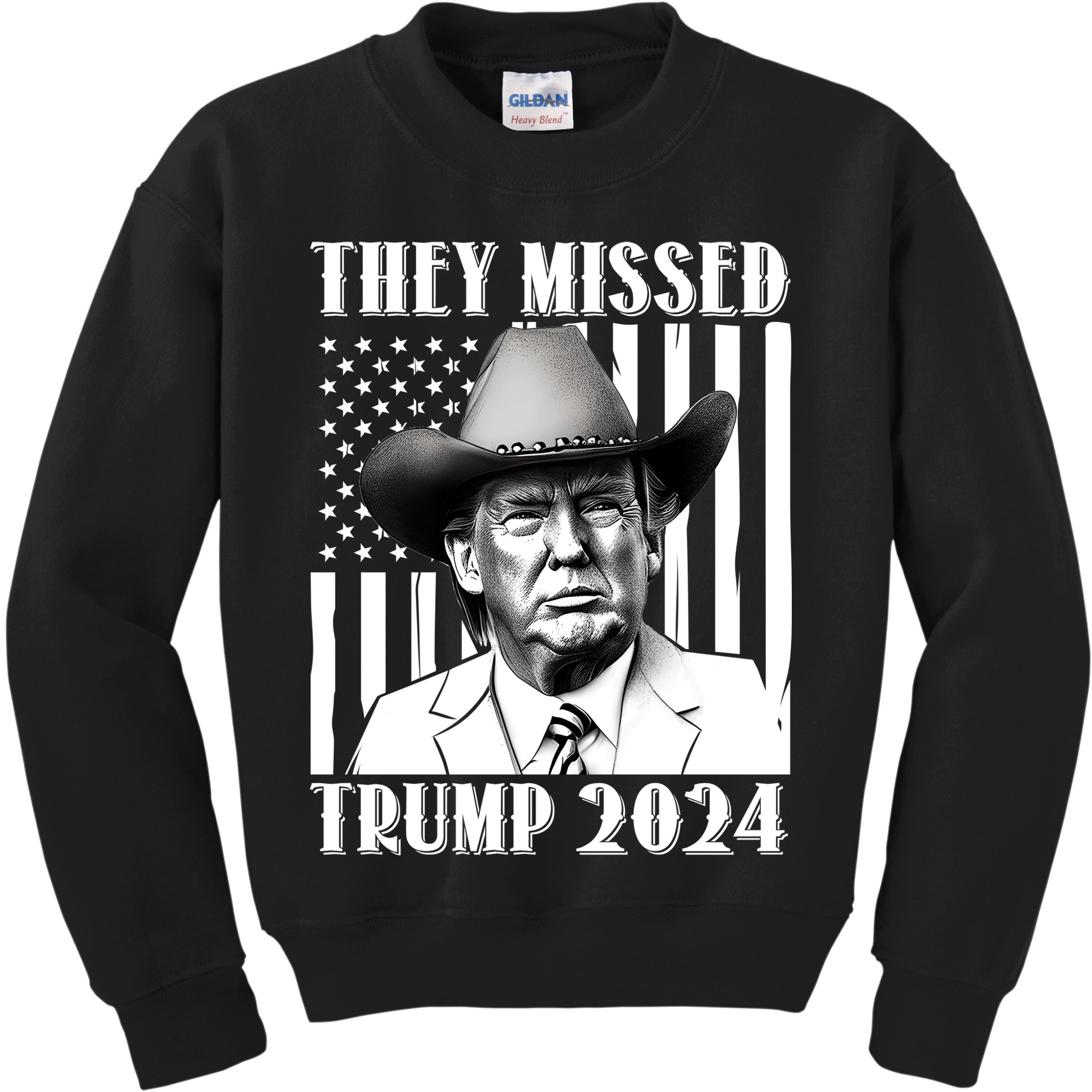 They Missed Trump 2024 Kids Sweatshirt