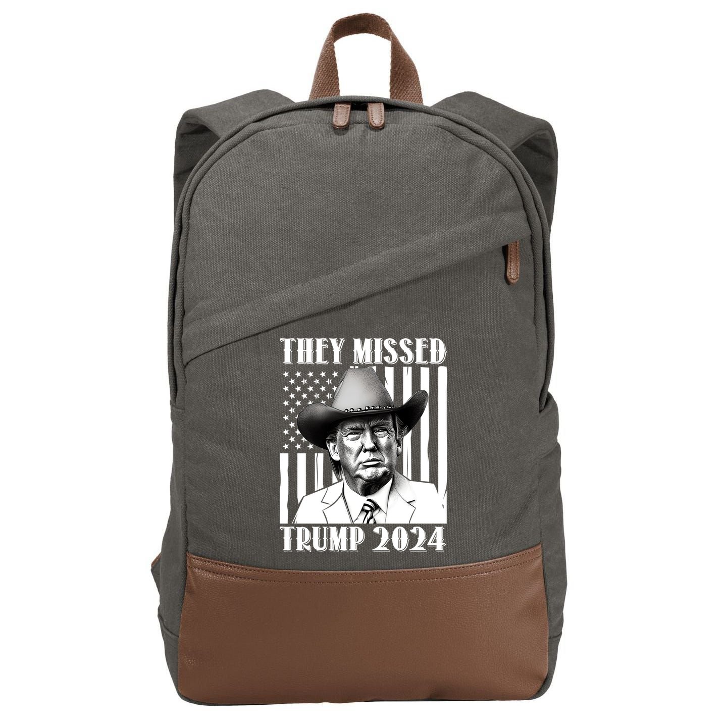 They Missed Trump 2024 Cotton Canvas Backpack