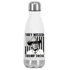 They Missed Trump 2024 Stainless Steel Insulated Water Bottle