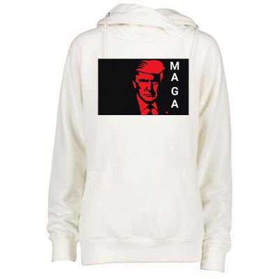 Trump Maga Womens Funnel Neck Pullover Hood