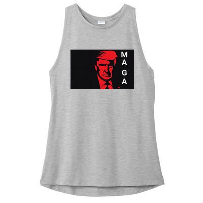 Trump Maga Ladies PosiCharge Tri-Blend Wicking Tank