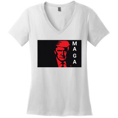 Trump Maga Women's V-Neck T-Shirt