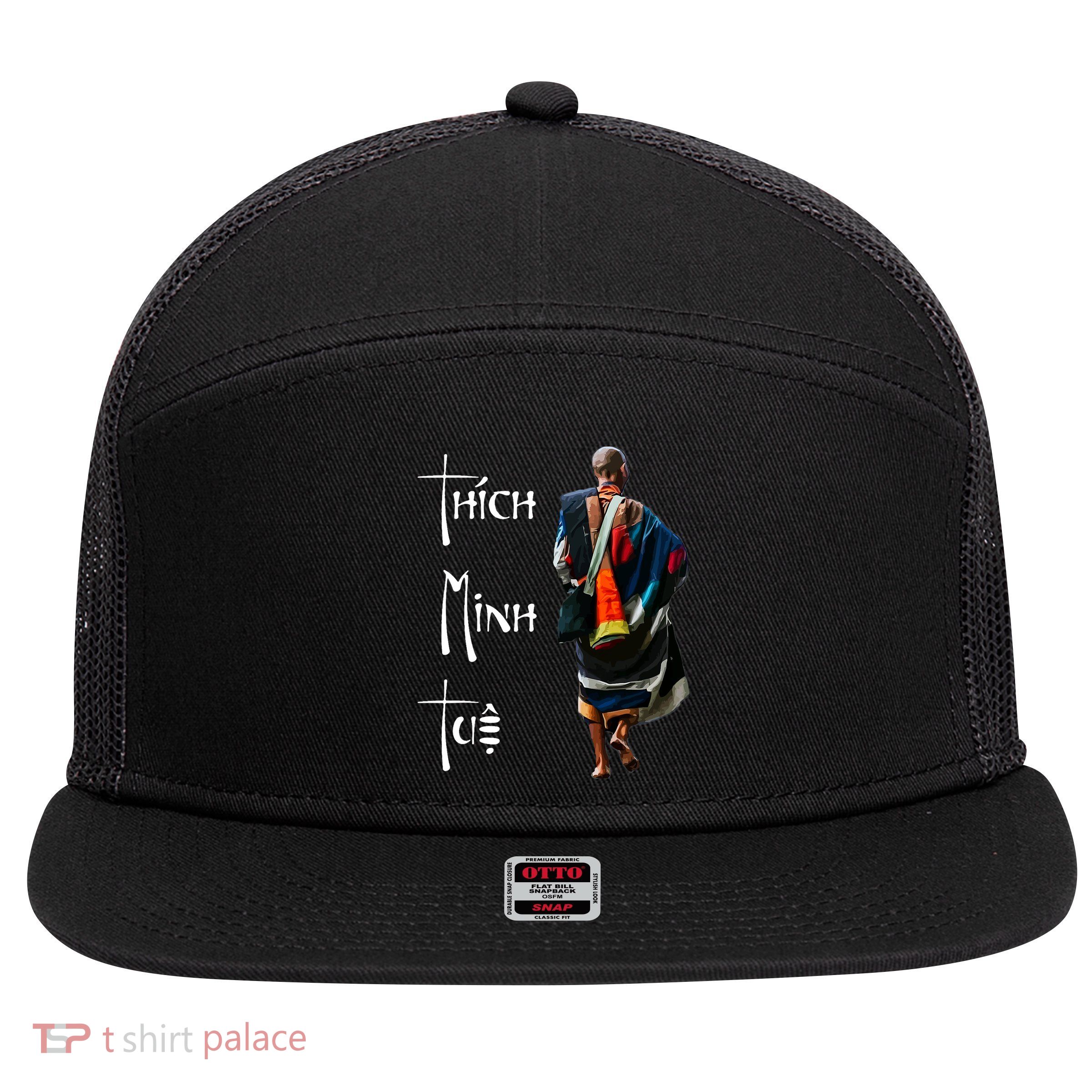 Thich Minh Tue Buddhist Monk Spiritual Journey Vietnam 7 Panel Mesh Trucker Snapback Hat