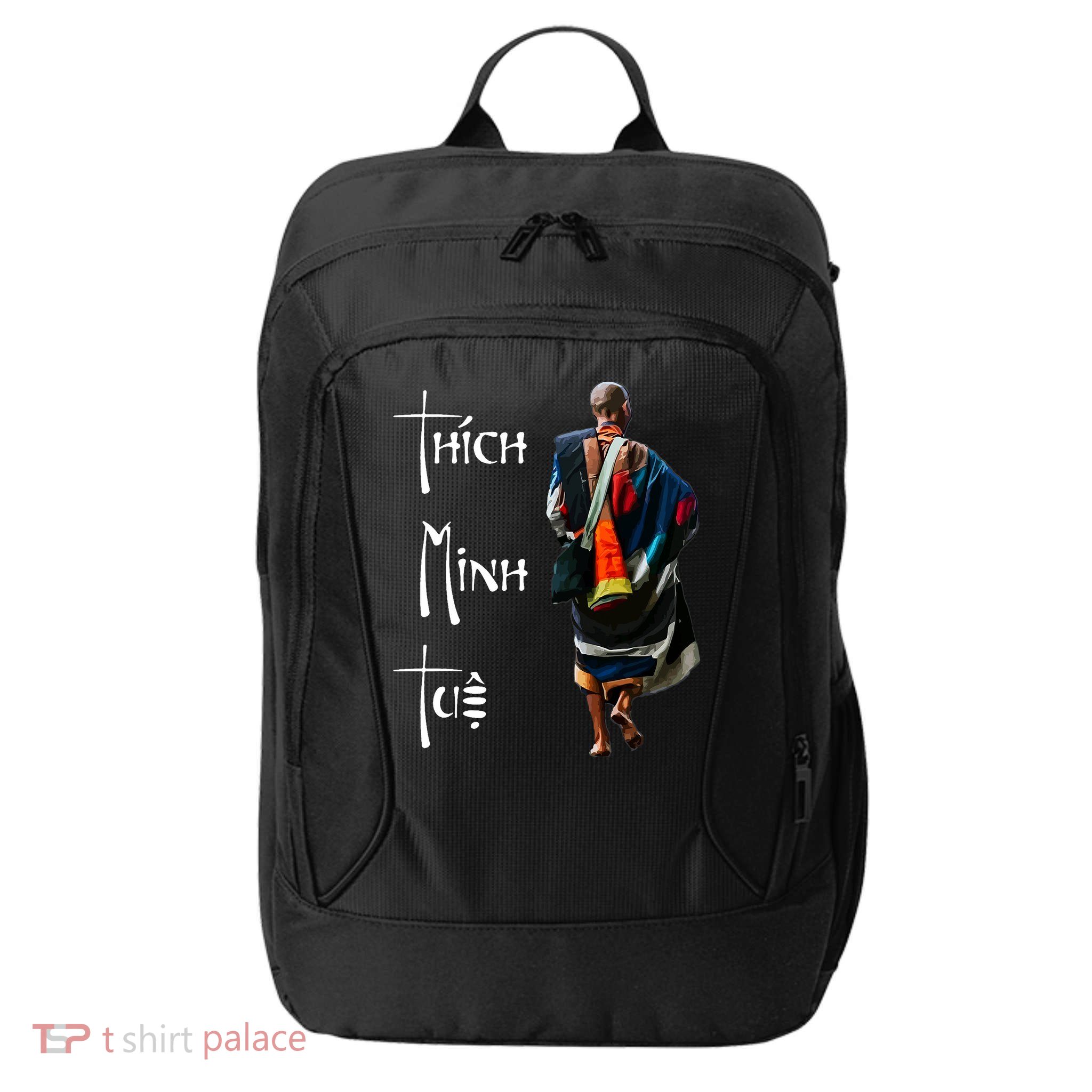 Thich Minh Tue Buddhist Monk Spiritual Journey Vietnam City Backpack
