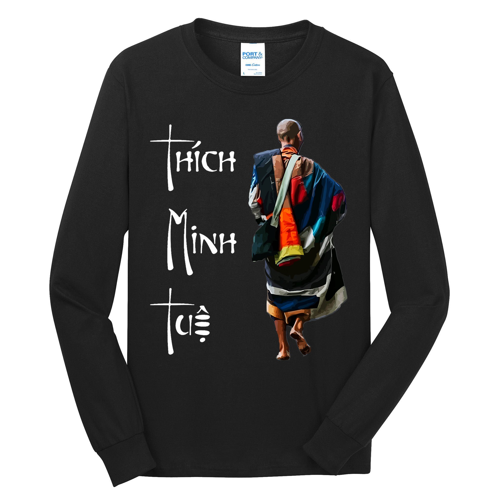 Thich Minh Tue Buddhist Monk Spiritual Journey Vietnam Tall Long Sleeve T-Shirt