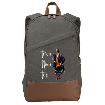 Thich Minh Tue Buddhist Monk Spiritual Journey Vietnam Cotton Canvas Backpack