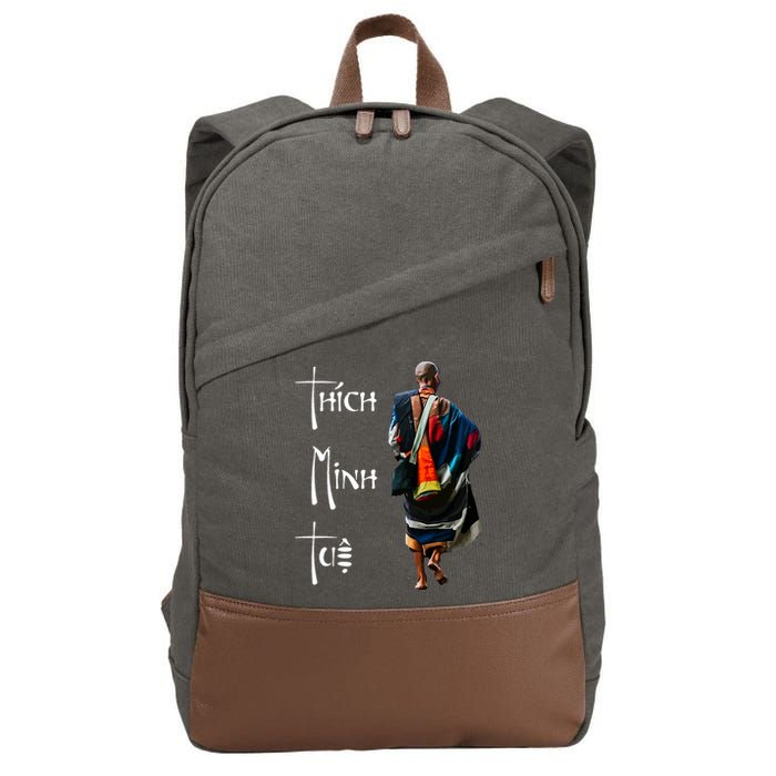 Thich Minh Tue Buddhist Monk Spiritual Journey Vietnam Cotton Canvas Backpack