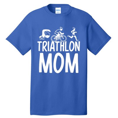 Triathlon Mom Triathlons Triathlete Sports Mother Mommy Mama Meaningful Gift Tall T-Shirt