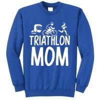 Triathlon Mom Triathlons Triathlete Sports Mother Mommy Mama Meaningful Gift Tall Sweatshirt