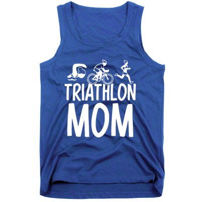 Triathlon Mom Triathlons Triathlete Sports Mother Mommy Mama Meaningful Gift Tank Top