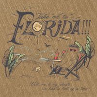 Take Me To The Florida Funny Ghost On The Beach Cotton Canvas Backpack