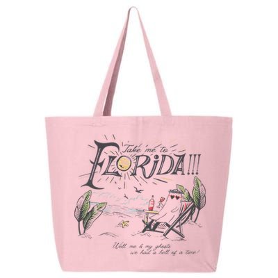 Take Me To The Florida Funny Ghost On The Beach 25L Jumbo Tote