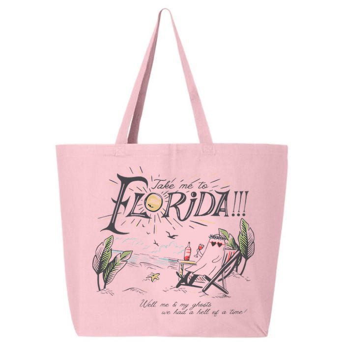 Take Me To The Florida Funny Ghost On The Beach 25L Jumbo Tote
