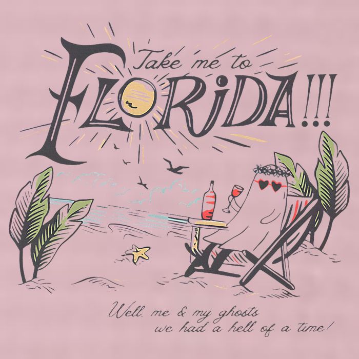 Take Me To The Florida Funny Ghost On The Beach 25L Jumbo Tote