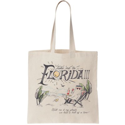 Take Me To The Florida Funny Ghost On The Beach Bag