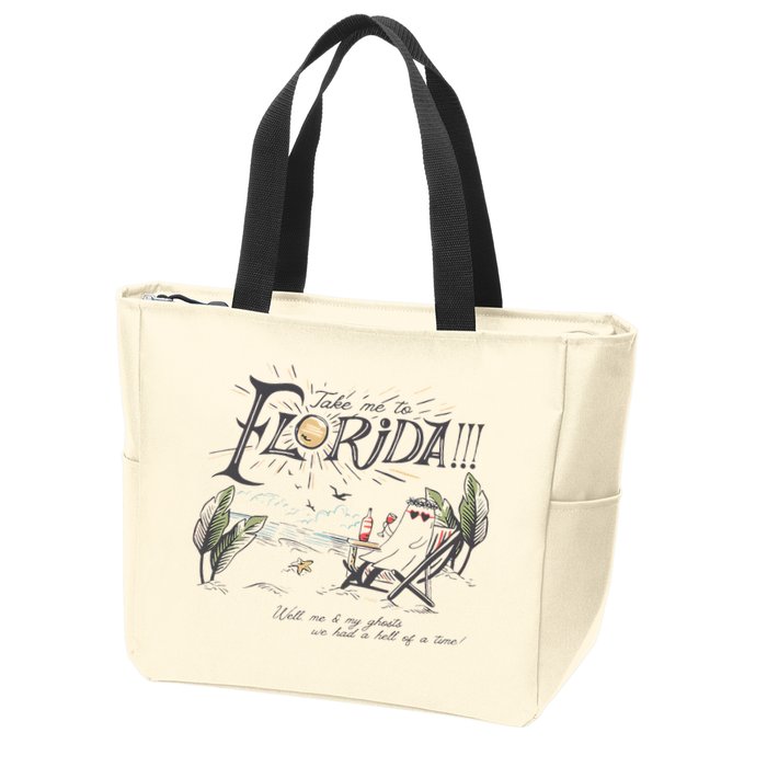 Take Me To The Florida Funny Ghost On The Beach Zip Tote Bag