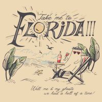 Take Me To The Florida Funny Ghost On The Beach Zip Tote Bag