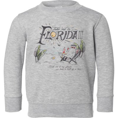 Take Me To The Florida Funny Ghost On The Beach Toddler Sweatshirt