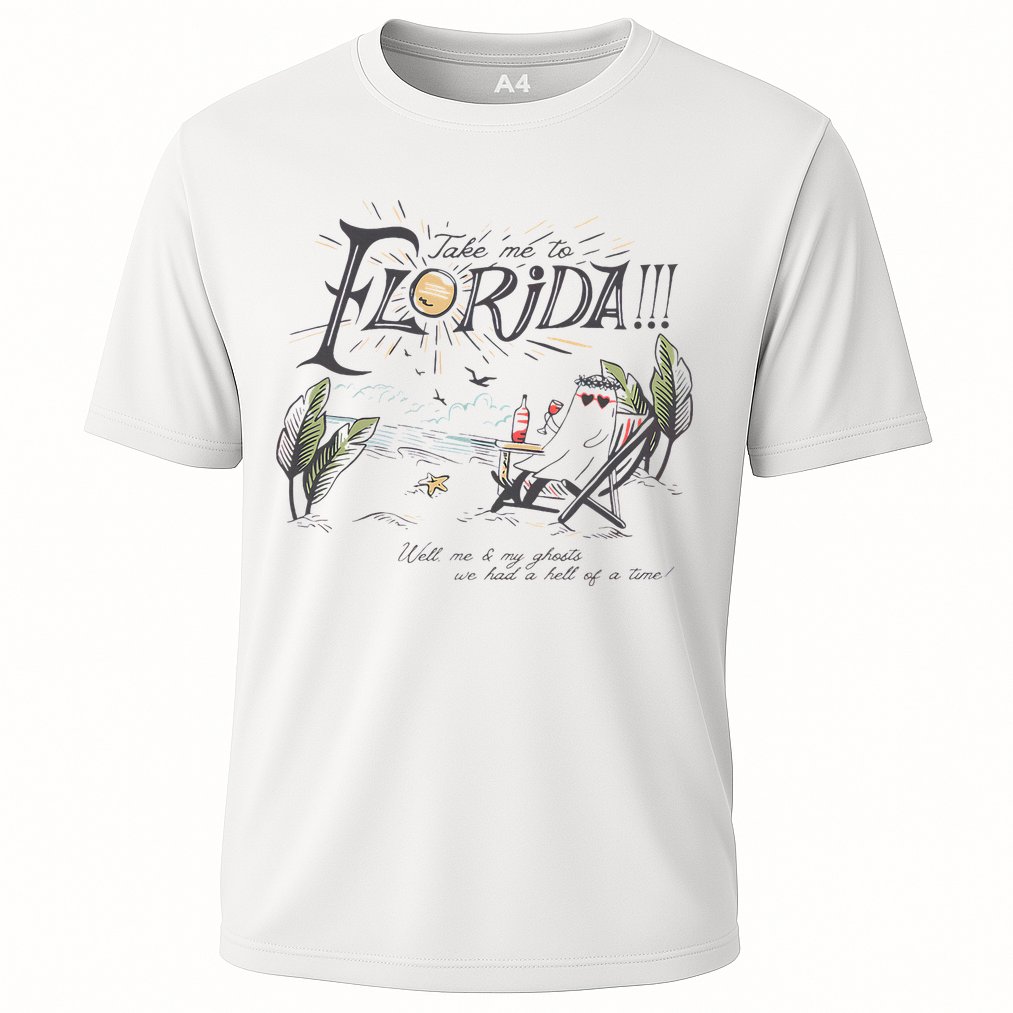 Take Me To The Florida Funny Ghost On The Beach Performance Shirt