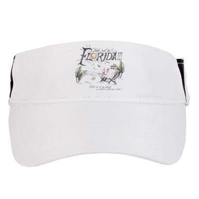 Take Me To The Florida Funny Ghost On The Beach Adult Drive Performance Visor