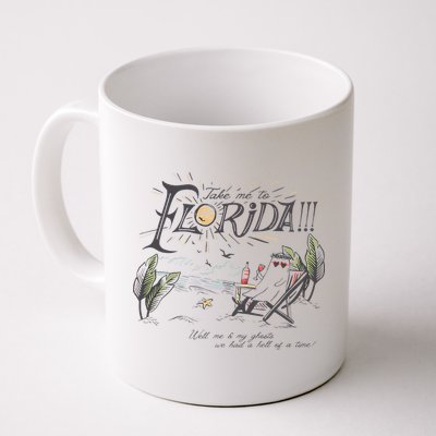 Take Me To The Florida Funny Ghost On The Beach Mug