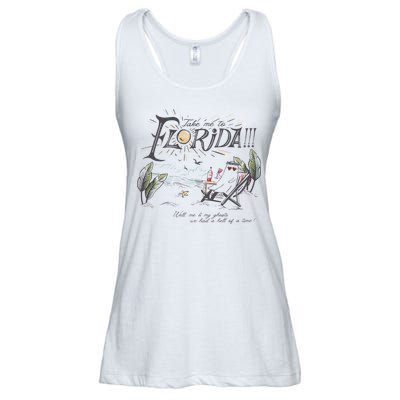 Take Me To The Florida Funny Ghost On The Beach Ladies Essential Flowy Tank
