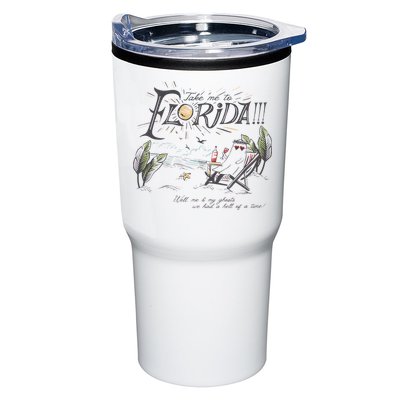 Take Me To The Florida Funny Ghost On The Beach Tumbler