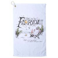 Take Me To The Florida Funny Ghost On The Beach Golf Towel
