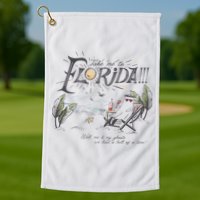 Take Me To The Florida Funny Ghost On The Beach Golf Towel