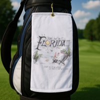 Take Me To The Florida Funny Ghost On The Beach Golf Towel