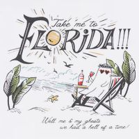 Take Me To The Florida Funny Ghost On The Beach Golf Towel