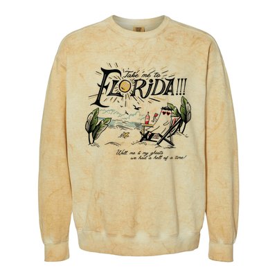 Take Me To Florida! Colorblast Crewneck Sweatshirt