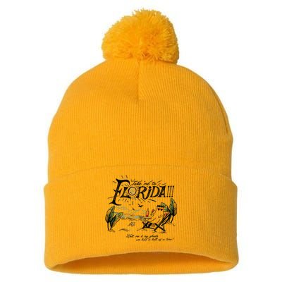 Take Me To Florida! Pom Pom 12in Knit Beanie