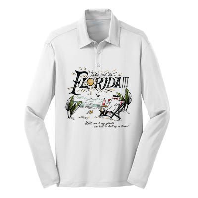 Take Me To Florida! Silk Touch Performance Long Sleeve Polo